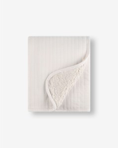 שמיכת עריסה ועגלה ג'רסי שארפה שמנת שמיכת עריסה ועגלה ג'רסי שארפה שמנת